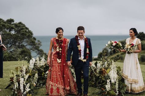 Indian Fusion New Zealand Wedding: Aarti + George - Green Wedding Shoes Indian Background, Wedding Backgrounds, Indian American Weddings, Backgrounds Ideas, Making A Wedding Dress, New Zealand Wedding, Trip To India, Wedding Dresses Indian, Interracial Wedding