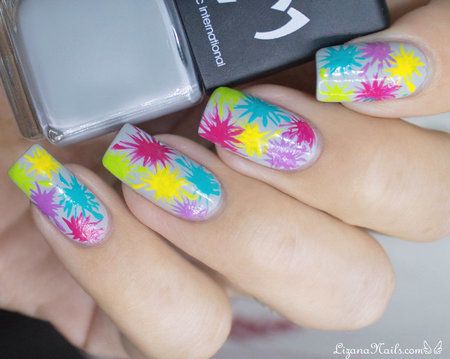 Holi Nails [Nail Art] #nails #nailart #colorful #splatter #spring #polish  - bellashoot.com Holi Nails, Nail Tech School, Luv Nails, Girls Nail Designs, Special Nails, Cute Nail Art Designs, Nail Art Designs Diy, Pretty Nail Art Designs, Pretty Nail Art