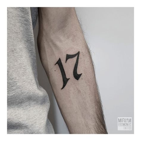 17 Font Number, 17 Tattoo Number Font, Number 17 Tattoo, Tattoo Numero, 17 Tattoo, Fonts For Tattoos, Tattoos Fonts, 16 Tattoo, Bible Verse Tattoos