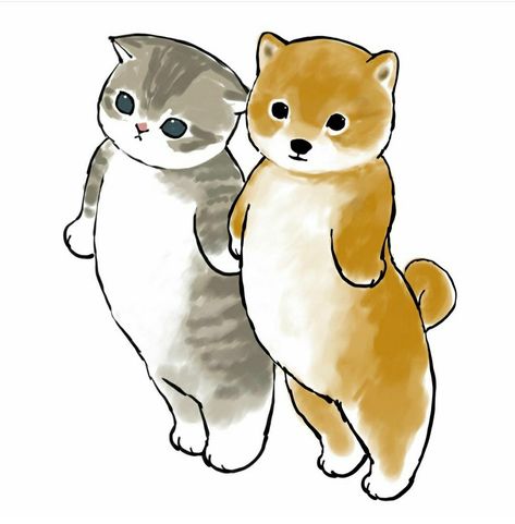 Mofu Sand, Animal Hugs, Kitten Drawing, Chibi Cat, Kitten Art, Dachshund Art, Cute Cat Drawing, Cute Animal Drawings Kawaii, Cat Icon