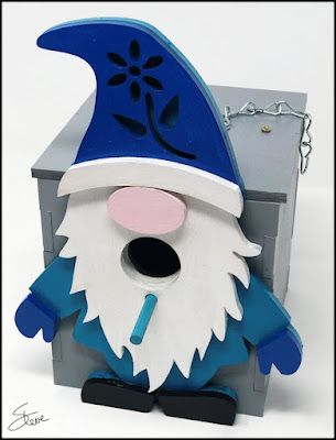 Scroll Saw Free Pattern, Scroll Saw Bird House Patterns, Scroll Saw Gnome Patterns, Christmas Birdhouses Ideas Diy, Wooden Gnome Patterns, Scrollsaw Patterns Free, Wood Cutouts Patterns, Gnome Birdhouse, Scroll Saw Ideas