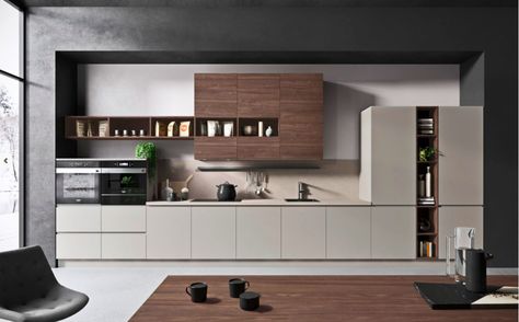 Kichen Design, Luxury Kitchen Cabinets, Kitchen Floating Shelves, Ikea Kitchen Design, Modern Kitchen Cabinet Design, Rustic Modern Kitchen, Showroom Interior Design, Foyer Design, Kitchen Interior Design Modern