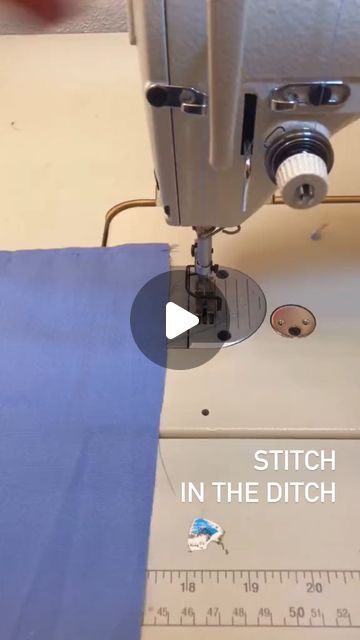 Emma Rubinson on Instagram: "Commonly confused with understitching - here is the stitch in the ditch! 

🪡 Stitch in the ditch basically hides your stitches on the front of a garment when you’re securing a waistband or binding, while catching the fabric on the other side to keep it folded & secure. 

Follow for more sewing tips ✨

#stitchintheditch #sewingtips #sewinghacks #learntosew #sewingtechniques #technicalsewing" Learn To Sew, Sewing Techniques, Sewing Hacks, Sewing, Fabric