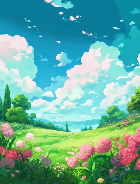 Landscape References, Drawing Scenery, Studio Ghibli Background, Ghibli Artwork, Scenery Background, Scenery Paintings, Scenery Pictures, Studio Ghibli Art, Ghibli Art