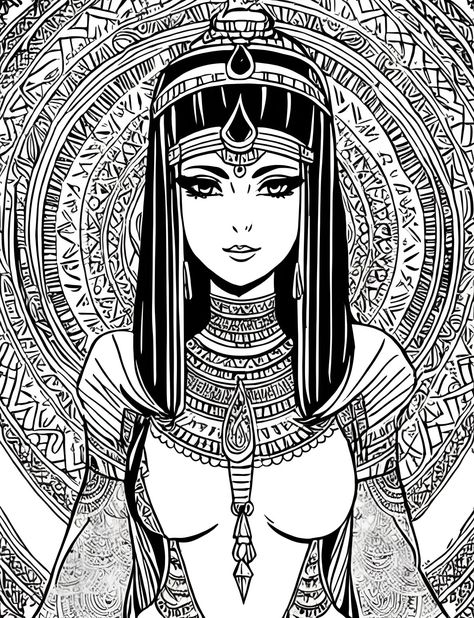 Cleopatra Art Drawing, Cleopatra Sketch, Cleopatra Fanart, Cleopatra Drawing, Cleopatra Tattoo, Cleopatra Art, Black Beetle, Egypt Queen, Queen Drawing