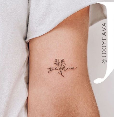 Biblical Sibling Tattoos, Elegant Memorial Tattoos, Cross With Signature Tattoo, Bible Small Tattoos, Yhwh Tattoo With Lungs, Remain In Me Tattoo, God Daughter Tattoo Ideas, Christian Elbow Tattoo, Unique Biblical Tattoos For Women