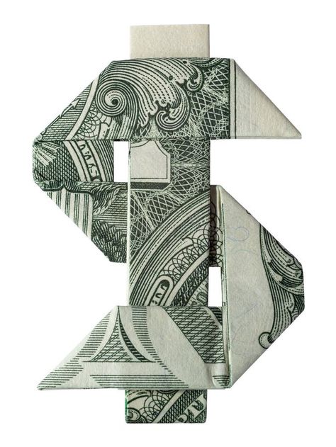 Money Origami 1 DOLLAR SIGN High Resolution Folded with Real One Dollar Bill stock image Money Origami Heart, Nas Hip Hop, Origami Dollar, Black Men Tattoos, One Dollar Bill, Dollar Bill Origami, Graphic Design Images, 1 Dollar, Money Origami