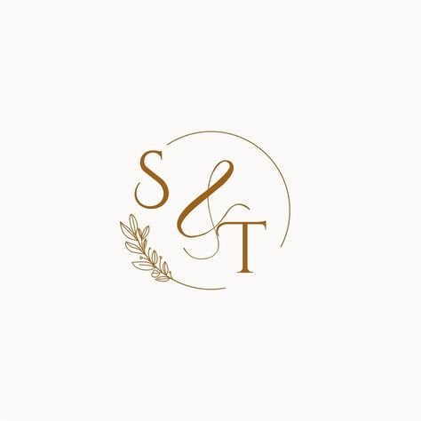 St Logo, Initials Logo Design, Wedding Logo Monogram, Instagram Words, Wedding Logo, Wedding Monogram, Initials Logo, Letter Logo Design, Colour Purple