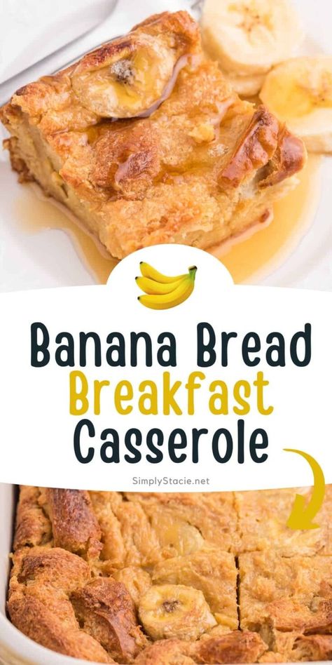 Leftover Banana Recipes, Leftover Bread Recipes, Banana Bread Breakfast, Breakfast Casserole With Bread, Brown Bananas, Banana Bread French Toast, Breakfast Casserole Recipe, Bread Breakfast, Leftover Bread