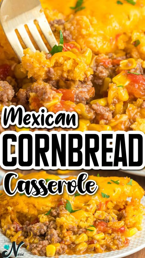 Spice up your cookout with this Mexican Cornbread Casserole! An easy dinner and meal idea, this recipe combines savory cornbread with zesty Mexican flavors. Perfect for a delicious and effortless meal! Easy Mexican Cornbread, Cornbread Dinner, Mexican Cornbread Casserole Recipe, Mexican Cornbread Recipe, Mexican Cornbread Casserole, Savory Cornbread, Easy Mexican Casserole, Cornbread Casserole Recipe, Mexican Casserole Recipe