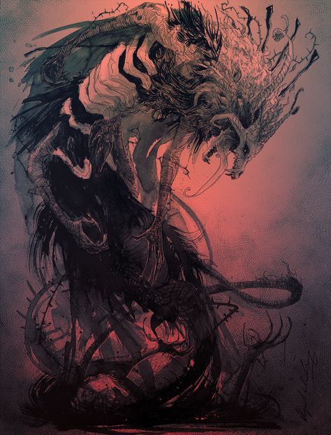 Pinterest Chise Hatori, Elias Ainsworth, Ancient Magus Bride, Graphisches Design, The Ancient Magus Bride, 다크 판타지, Monster Concept Art, Scary Art, Mythical Creatures Art