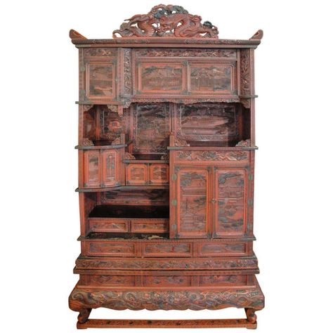 Japanese Cabinet, Room Brown, Asian Furniture, Chinese Furniture, Japanese Decor, Ornate Furniture, Fantastic Furniture, Modern Cabinets, Edo Period