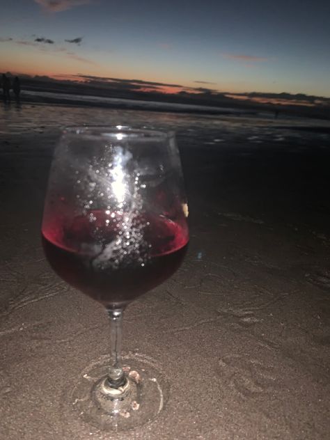 Wine Beach Aesthetic Night, Wine On The Beach, Beach Night, In The Beach, Winter Pictures, Beach Aesthetic, Sandy Beaches, Wine Drinks, Instagram Story Ideas