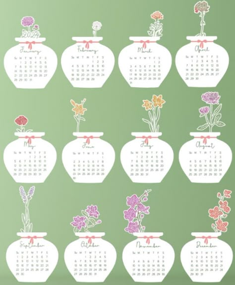 Calendario floral de escritorio/mesa 2025 con soporte/regalo del Día de la Madre - Etsy España Anime Calendar, Flower Calendar, Floral Cards Design, Scrapbook Flowers, Diy Journal Books, Diy Calendar, Mini Calendars, Easy Paper Crafts Diy, Free Printable Calendar