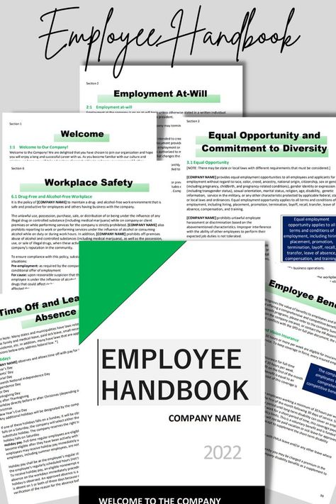 This handbook is OUTSTANDING. This editable word handbook contains a compilation of the policies, procedures and behavioral expectations. Please note this handbook is comprehensive and thorough. 
Policies vary from STATE TO STATE, the handbook has noted the policies for your review.

Sections 
- Welcome
- Employment At Will
- Commitment to Diversity
- Conflicts of Interest and Confidentiality
- Employment Relationship
- Workplace Guidelines
- Time off and Leave of Absence
- Employee Benefits Employee Handbook Template, Leave Of Absence, Cleaning Your Ears, Keep Your Mouth Shut, Policy Template, Employee Handbook, Employee Wellness, Employee Benefit, Equal Opportunity