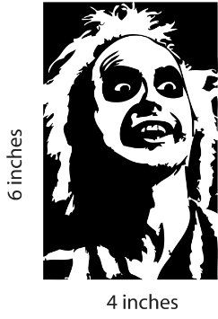 Beetle Juice Stencil Pop Art, Cool Stencils Graffiti, Beetlejuice Stencil, Beetlejuice Silhouette, Beetlejuice Tattoo, Cricut Halloween, Silhouette Stencil, Scroll Saw Patterns, Silhouette Art