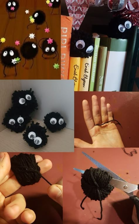 Ghibli Dorm Room, Howls Moving Castle Craft Ideas, Ghibli Crafts, Totoro Crafts, Totoro Diy, Studio Ghibli Party, Idle Hands, Pinterest Diy Crafts, Anime Room