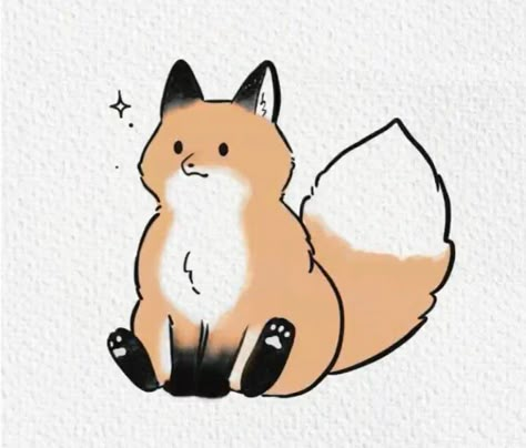 Cute Fox Drawings, Cute Fox Art, Fox Drawings, Quick Doodles, Cute Fox Drawing, Cute Foxes, Fox Drawing, 강아지 그림, Cute Kawaii Animals