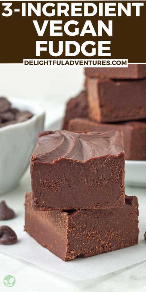 A quick, easy recipe for melt-in-your-mouth homemade vegan fudge (made with condensed milk) that takes just a few minutes to make and all you need is 3 simple, dairy-free, nut-free ingredients. After the chilling time, slice and enjoy or give away to family and friends as edible gifts. There are several variations for this no-bake, rich, creamy vegan fudge recipe that are covered and no candy thermometer is needed! Easy Vegan Fudge, Microwave Chocolate Fudge, Nut Free Baking, Vegan Sweetened Condensed Milk, Vegan Chocolate Fudge, Vegan Fudge Recipes, Dairy Free Fudge, Nut Free Desserts, Gluten Free Fudge