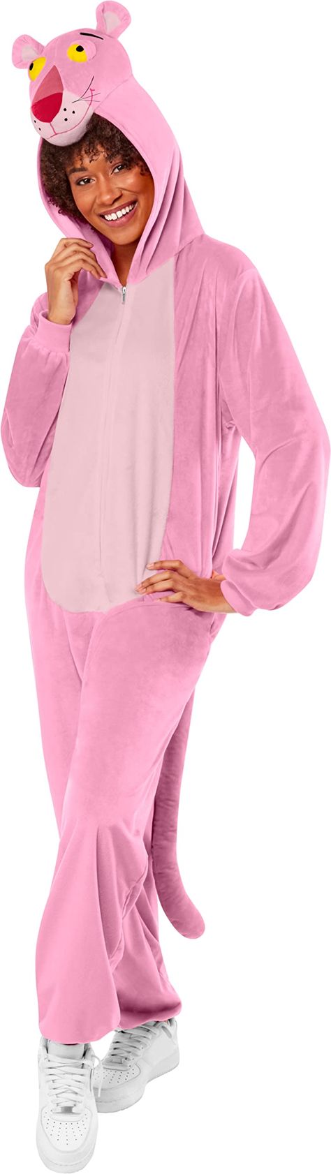 Pink Panther Costume, Panther Costume, Cat Ears And Tail, Costume Jumpsuit, Cat Cosplay, Holiday Costumes, Pink Panther, Pink Panthers, Movie Premiere