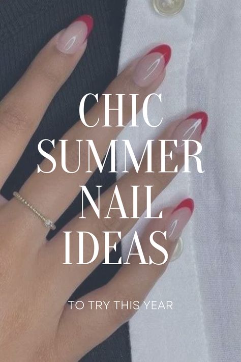 2024 Summer Nail Trends - the gray details | Lifestyle Blog Summer Classy Nails 2024, French Aura Nails, Summer French Nails 2024, Summer Nail 2024 Trends French, Nails Cobalt Blue, Classy Beach Nails, Aura Nails Red, Clean Summer Nails, Micro Nails