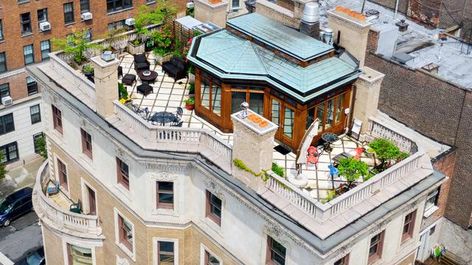 Glass Conservatory, Magical Room, Home Nyc, Entry Doors With Glass, Riverside Drive, Stained Glass Door, Riverside Park, Grand Homes, Rooftops