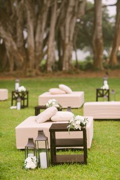 Outdoor Wedding Lounge Area | photography by http://rebeccaarthurs.com Simple Outdoor Seating, Wedding Lounge Area, Vintage Wedding Reception, Wedding Setup, Wedding Lounge, Outdoor Lounge Area, Wedding Furniture, Outdoor Wedding Decorations, Lounge Area