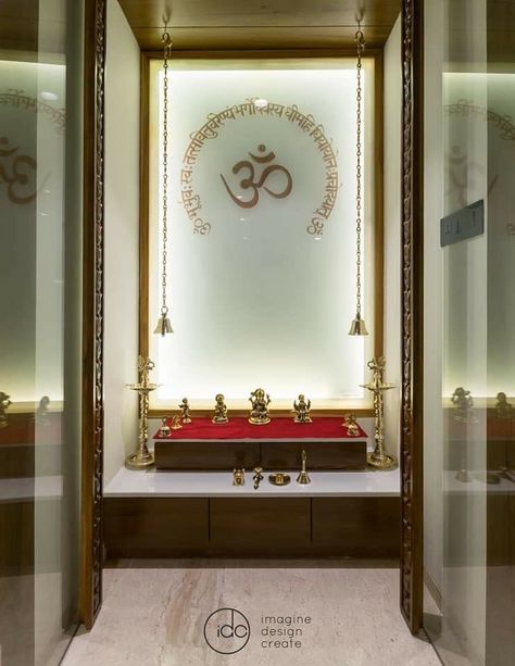 Pooja Room Luxury, Pooja Design Modern, Latest Pooja Room Designs, Puja Unit Design, Temple Ideas, Pooja Unit, Pooja Door Design, Temple Design For Home, Bedroom Door Design