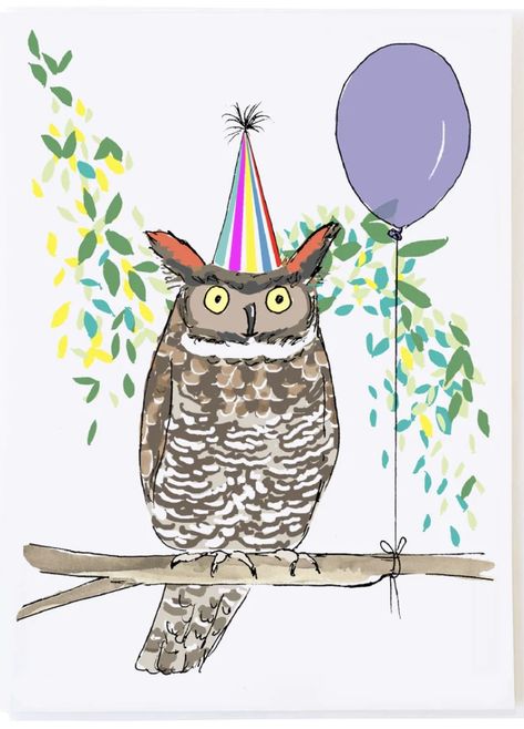 Birthday Owl, Owl Birthday, Owl Card, Happy Birthday Images, Birthday Images, Birthday Greetings, Birthday Wishes, Owls, Happy Birthday