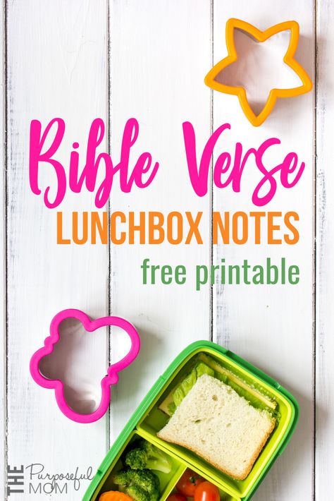 Get 18 FREE Printable Scripture Lunchbox Notes to encourage your kids this School year with Bible verses throughout the day! - The Purposeful Mom Christian Lunch Box Notes For Kids, School Lunchbox Notes, Free Printable Scripture, School Lunch Notes, Printable Lunch Notes, Back To School Prayer, Kids Lunch Box Notes, Lunchbox Notes For Kids, Scriptures For Kids