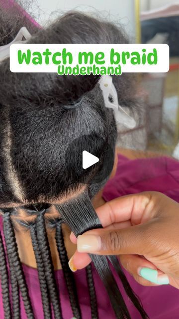 🪄 Growing Hands on Instagram: "Watch me braid underhand. 

I remember when I started braiding years ago, I couldn’t find anything online demonstrating how I braided.

#Reels #Explore #ExplorePage #NeatBraids #KnotlessBraids #BoxBraids #FYP #ForYouPage #Locs #SoftLocs #StitchBraids #MenBraids #MenStitchBraids #SoftLocs #UnderhandBraids #UnderhandedBraids #SoftLocs #BohoBob #SoftLocBob #UnderhandKnotless #UnderhandBraid" Knotless Tutorial, Underhand Braid, Box Braids Tutorial, Kids Box Braids, Hair Braid Patterns, Knotless Braid, Black Kids Braids Hairstyles, Quick Braids, Parting Hair