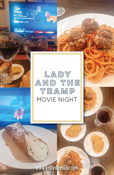 Themed Dinner Nights Movie, Lady And The Tramp Dinner And A Movie, Lady And The Tramp Movie Night, Disney Date Night At Home, Movie Theme Night For Kids, Themed Movie Night Ideas Adults, Kids Movie Themed Dinner, Movie Night Themed Dinner, Dinner Movie Theme Night