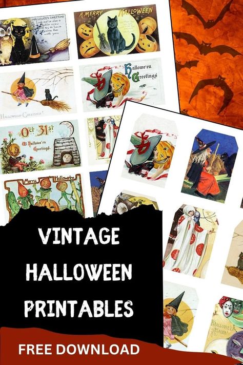 Free Vintage Halloween Printables — The Art Scavenger Free Halloween Printables Vintage, Vintage Halloween Printables, Free Halloween Printables, Diy Halloween Crafts, Oregon Hotels, Vintage Halloween Images, Halloween Post, Free Collage, Halloween Printables Free