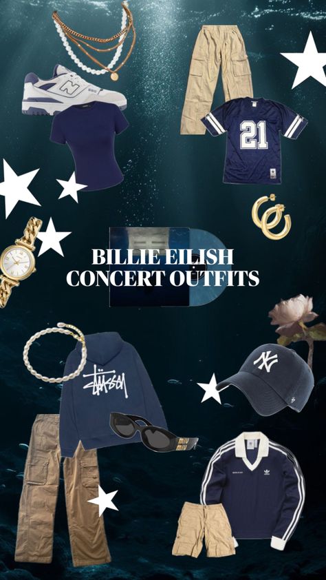 Concert Outfit Billie Eilish, Billie Eilish Hit Me Hard And Soft Concert Outfit Ideas, Billie Concert Outfit Ideas, Hit Me Hard And Soft Outfit Ideas, What To Wear To Billie Eilish Concert, Hit Me Hard And Soft Tour Outfits, Billie Ellis’s Concert Outfits, Billie Eilish Tour Outfits, Billie Eilish Concert Outfit Ideas 2024