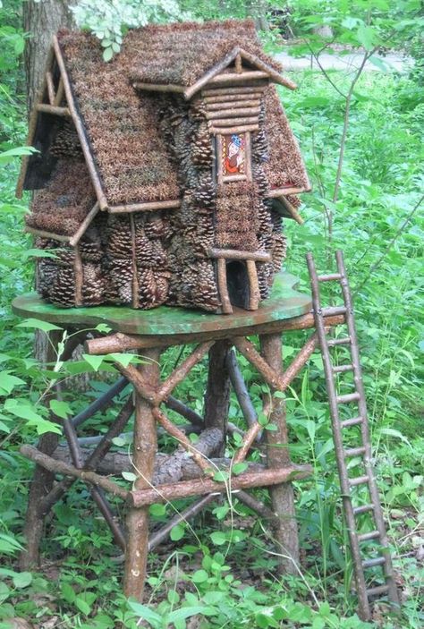 Fairy House Diy, Budget Garden, Faeries Gardens, Deco Nature, Fairy Tree, Gnome House, Fairy Garden Houses, Diy Fairy, Fairy Doors