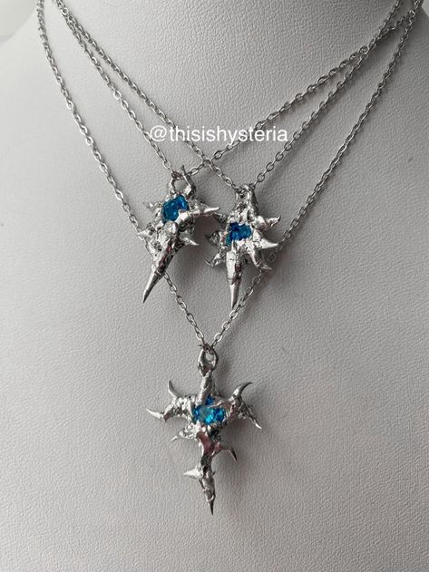 thisishysteria Drippy Jewelry, Melted Metal, Custom Necklaces, Melting Metal, Gothic Fairy, Wiccan Jewelry, Soldering Jewelry, Fairy Tattoo, Pagan Witchcraft