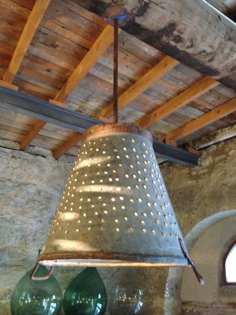 10 Best Light Fixtures Under 100.00 - Olive Bucket Light Fixture. Love!! Basket Lamp, Olive Bucket, Rustic Baskets, Pallet Patio Furniture, Bucket Light, Diy Light Fixtures, Pallet Patio, Basket Lighting, Lamp Lighting