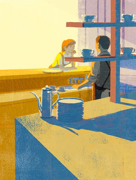 Cafe Trnka on Behance Tatsuro Kiuchi, Cover Illustrations, Comics Illustration, Japan Illustration, Japanese Illustration, Japon Illustration, Illustration Vintage, Arte Inspo, Art Et Illustration