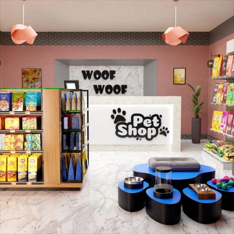 Give your pet a treat at this pet store! Sims 4 Pets Mod, Pet Event, Blender Scene, Sims Pets, Pet Branding, Dog Bakery, Modern Pet, Dog Shop, New Laptops