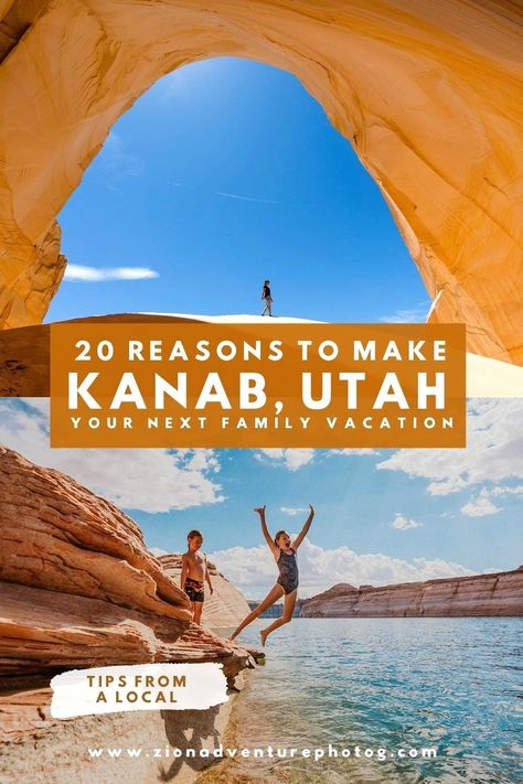 Explore 20 reasons why Kanab, Utah should be your next family vacation destination for incredible adventures and stunning photography this summer | Click for our FREE Zion 101 guide Kanab Utah, Utah Camping, Utah Vacation, Top Photography, Vacation Itinerary, Utah Travel, Adventure Vacation, Family Vacation Destinations, Southern Utah