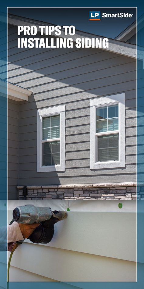 Did you know installation instructions vary by manufacturer? Protect your home and your wallet by avoiding these common mistakes when installing LP® SmartSide®  Trim & Siding. #getthelpsmartsidelook #exteriordesign #exteriorrenovation #curbappeal #designtips #installtips Replacing Siding On House, Replace Vinyl Siding, How To Replace Siding On House, Replacing Vinyl Siding, How To Install Vynil Siding, Exterior Home Renovation, Exterior House Renovation, Cinder Block Walls, Installing Siding