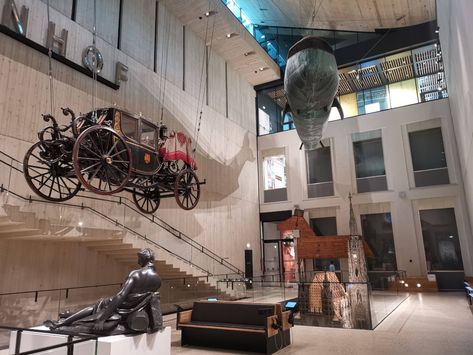 The interior of the wien museum karsplarz with an old cart and a model of a whale hanging from the ceiling 2 Days In Vienna, Vienna Travel Guide, Vienna Travel, Best Christmas Markets, Austria Travel, Beautiful City, Beautiful Buildings, Amusement Park, Walking Tour