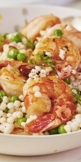 Shrimp And Pearl Couscous Recipes, Mezza Platter, Couscous Salads, Shrimp Couscous, Pearl Couscous Recipes, Quick And Easy Weeknight Dinners, Couscous Dishes, Twin Gear, Couscous Salad Recipes