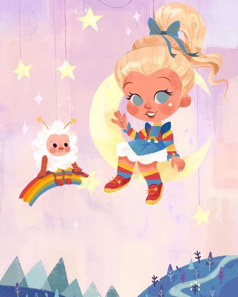 Anoosha Syed on Instagram: “I had the chance to illustrate the NYCC variant cover for issue 1 of the new Rainbow Brite series!  If you’re at NYCC, grab a copy at the…” Anoosha Syed, Childhood Characters, Hair Illustration, Illustration Portfolio, Simple Iphone Wallpaper, Cartoon Toys, 80s Cartoons, Rainbow Brite, Variant Covers