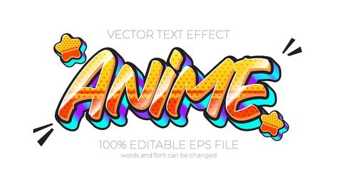 Editable anime text effect style eps edi... | Premium Vector #Freepik #vector #cute #text-poster #typography-banner #cute-text Anime Font, Anime Typography, Anime Text, Cute Text, Text Poster, Poster Typography, Halloween Vector, Wheel Of Fortune, Font Names