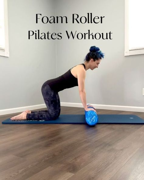 Foam Roller Exercises For Beginners, Foam Roller Neck And Shoulders, Foam Roller Pilates Workout, Roller Exercises Foam Rolling, Pilates With Foam Roller, Pilates Roller Exercises, Pilates Foam Roller Exercises, Foam Roller Pilates, Pilates Props