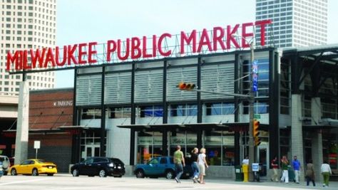 Milwaukee Public Market Exterior Milwaukee Public Market, Farmers Market Vendor, Community Farm, Public Market, Old Trains, Best City, Travel Humor, Milwaukee Wisconsin, Milwaukee Wi