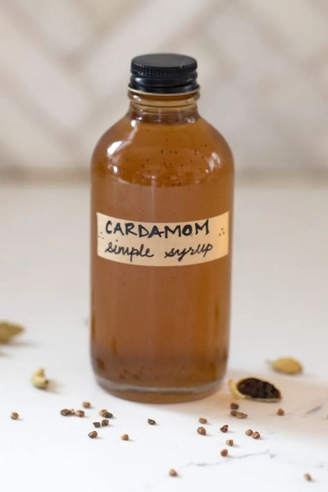 Cardamom Simple Syrup, Homemade Coffee Syrup, Honey Simple Syrup, Drink Syrups, Simple Syrup Recipes, Homemade Syrup, Coffee Syrup, Honey Syrup, Flavor Enhancers