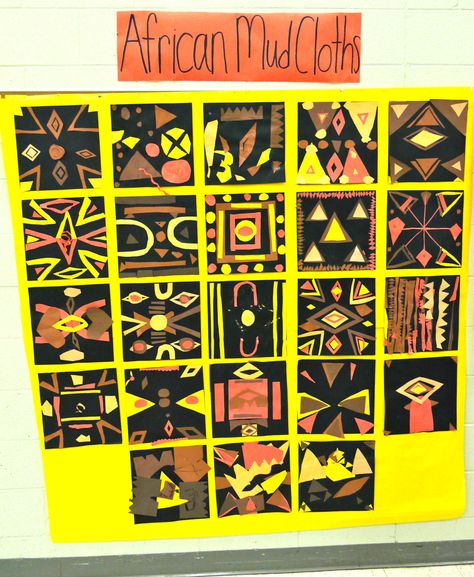 Image African Art For Kids, African Art Projects, African Colors, Patterns Art, African Crafts, 3rd Grade Art, Colors Art, Elementary Art Projects, Africa Art