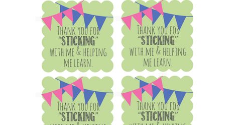 thanks for sticking with me.pdf Thanks For Sticking With Me, Teacher Appreciation Diy, Teachers Week, Appreciation Gifts Diy, Teacher Appreciation Gifts Diy, I Did It Again, Toddler Art Projects, Organization Home, Love Teacher